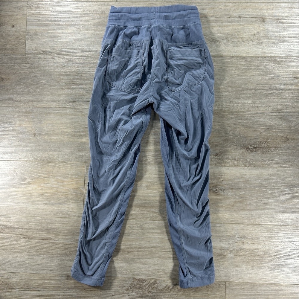 Lululemon Size 2 Blue Beyond the Studio Crop Jogger Pants Ribbed Tie Waistband - Picture 3 of 9